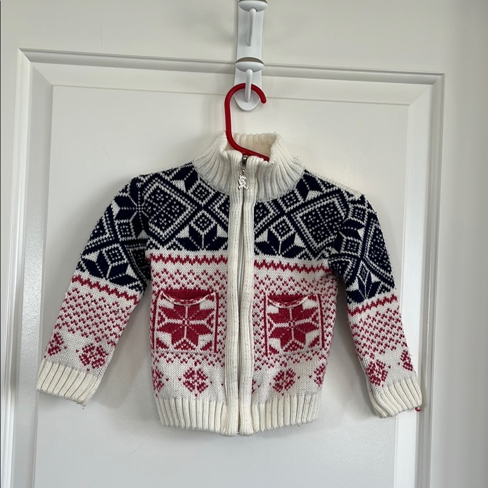 No brand argyle knit cardigan size 1-2 years